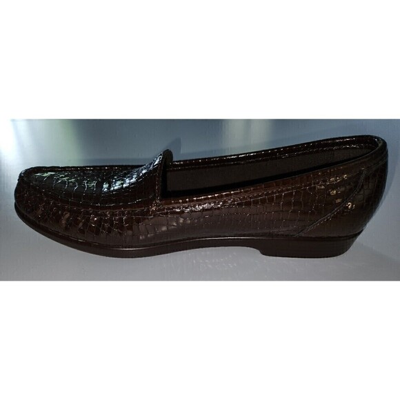 SAS TRIPAD Comfort Foot Bed Loafer Women Shoe 10.5 Slim Brown Simplify Croc - Picture 6 of 7